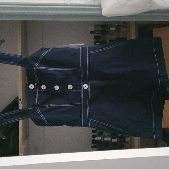 Maeve button up romper navy NWT SIZE 10 - Picture 3 of 6